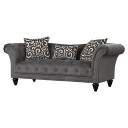 Hendrix Chesterfield Sofa by Willa Arlo Interiors in Gray