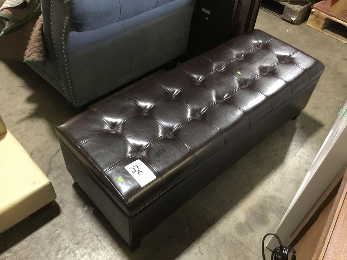 Large Dark Brown Ottoman w/Storage