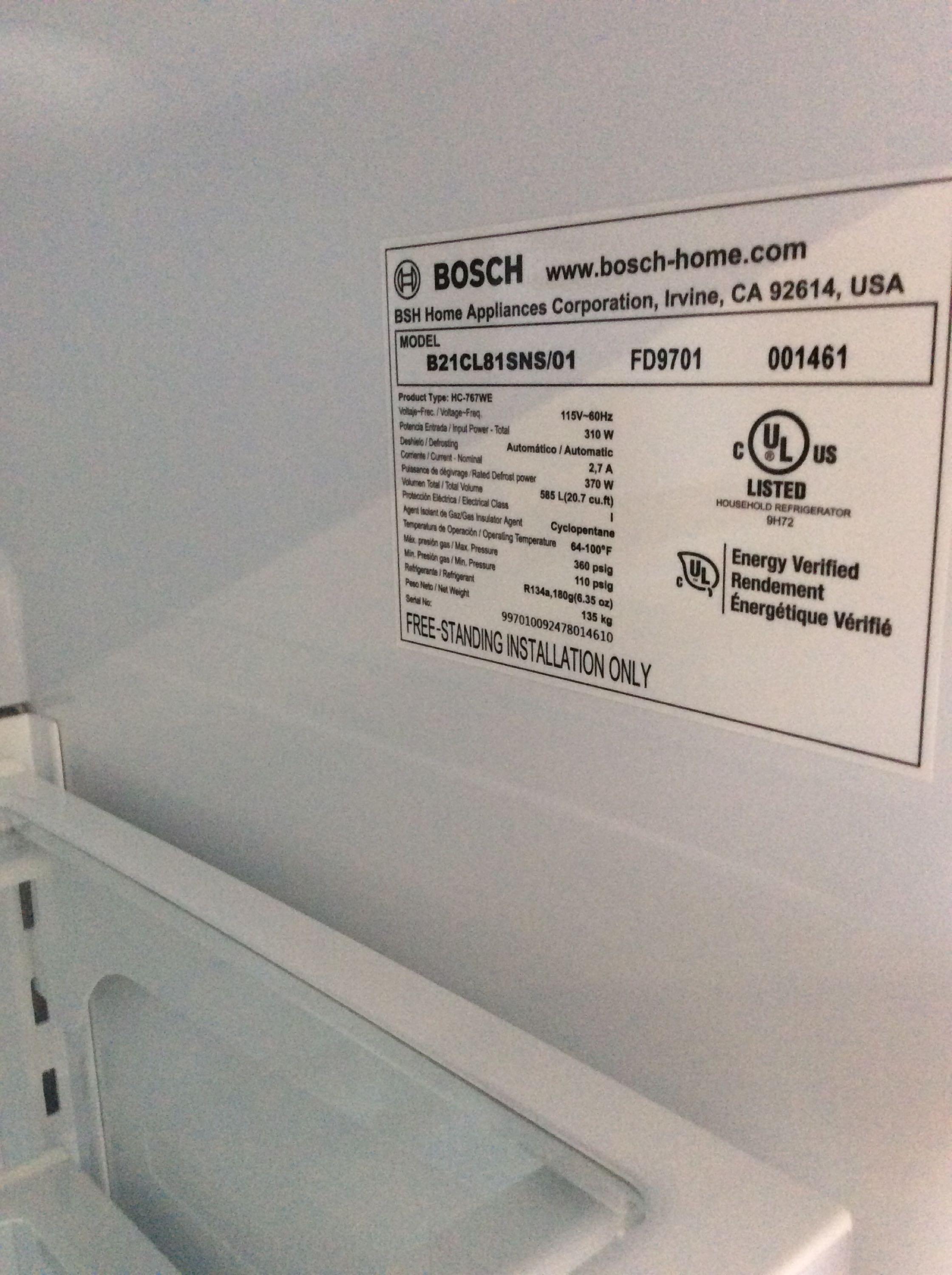 Bosch 20.7 cu. ft. Counter-Depth 4-Door Refrigerator - Stainless Steel