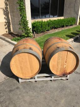 Wine Barrels With Rack
