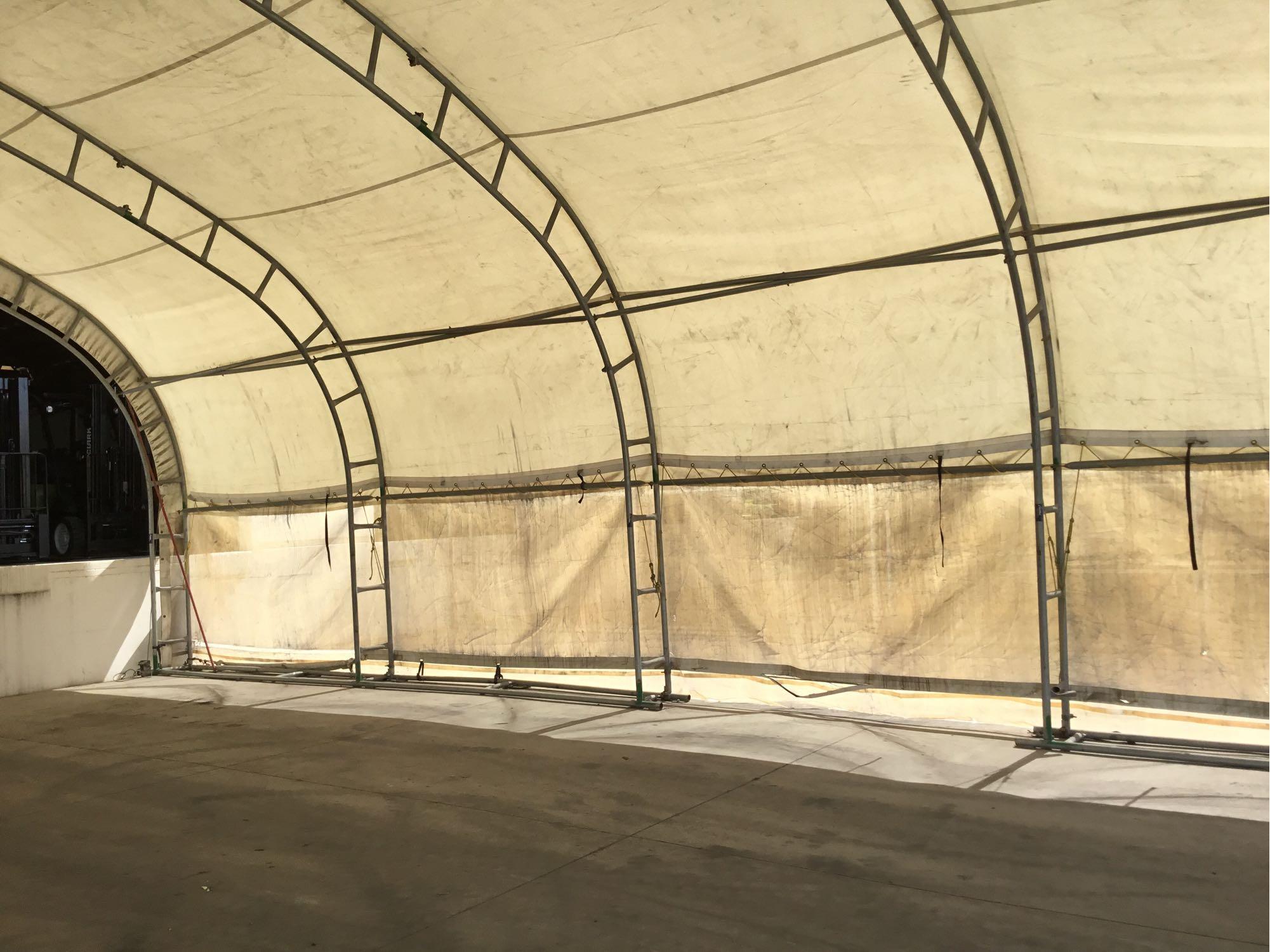 Approx. 50ft long X 40ft wide Vinyl Covered Utility Shelter