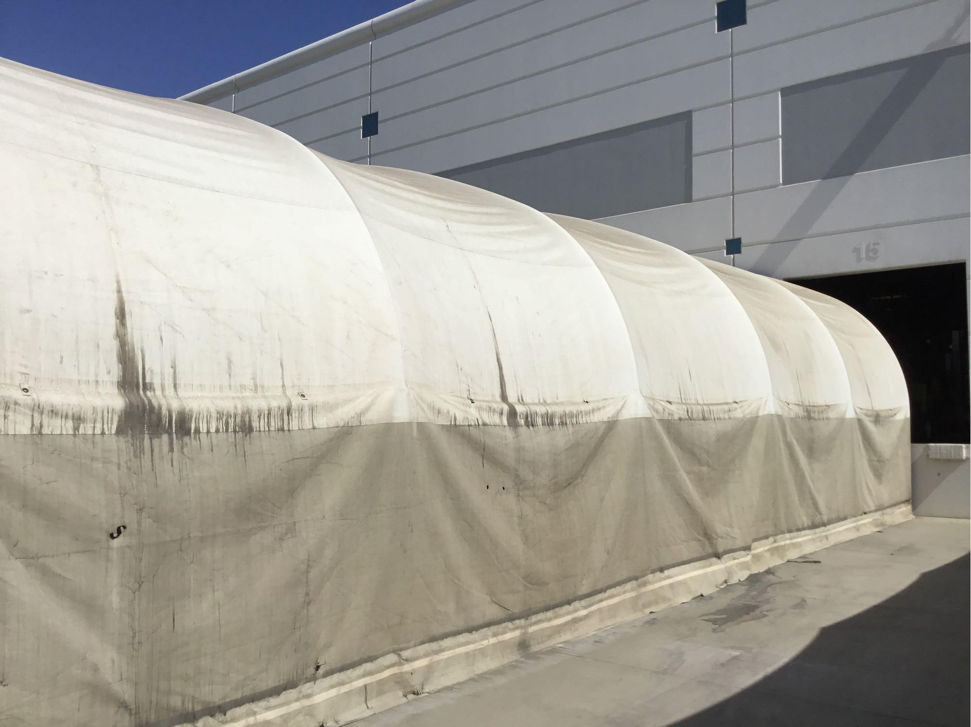 Approx. 50ft long X 40ft wide Vinyl Covered Utility Shelter