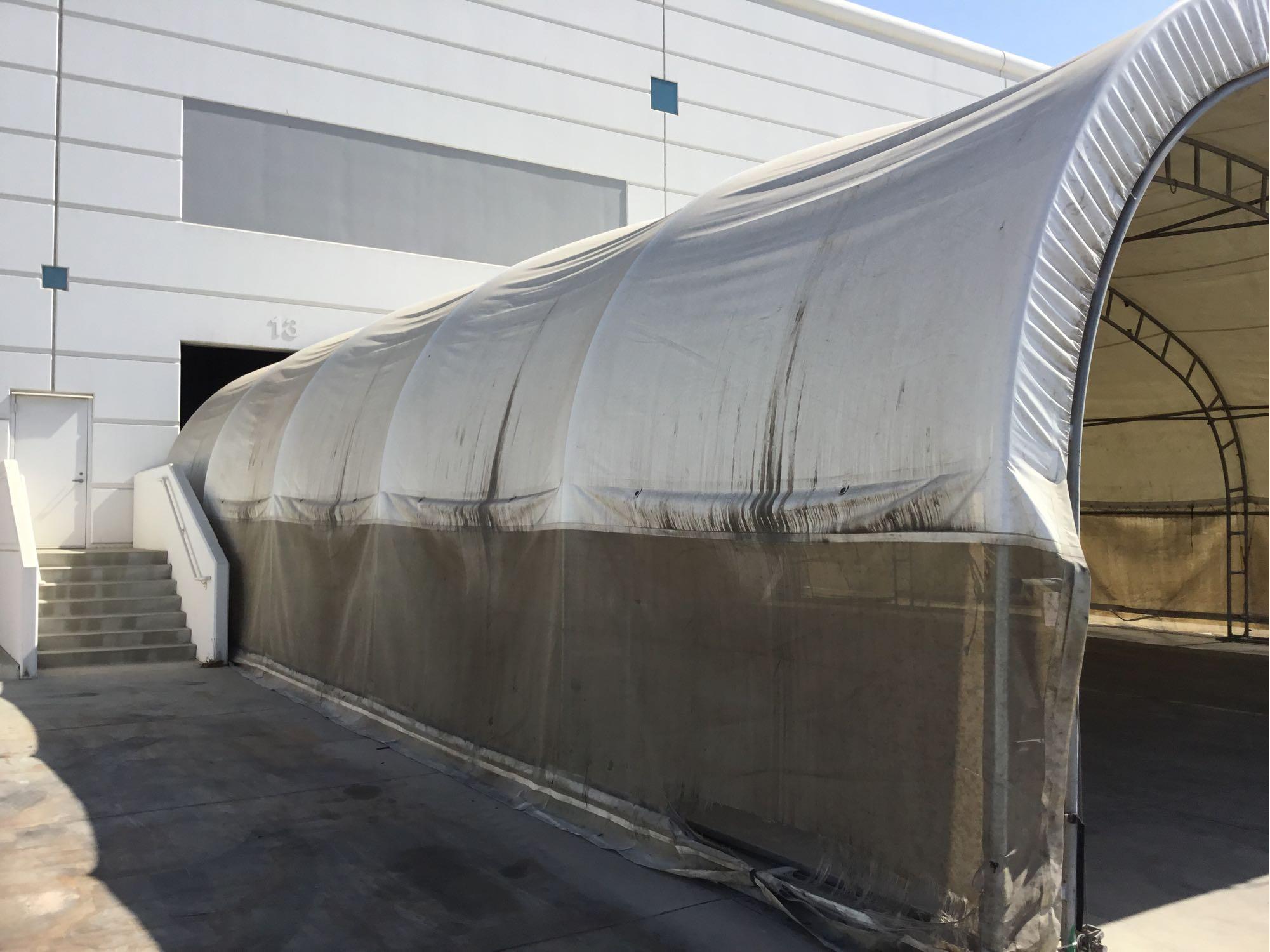 Approx. 50ft long X 40ft wide Vinyl Covered Utility Shelter