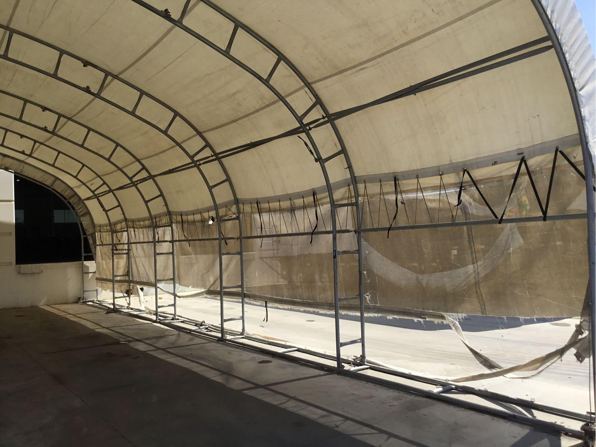 Approx. 50ft long X 40ft wide Vinyl Covered Utility Shelter