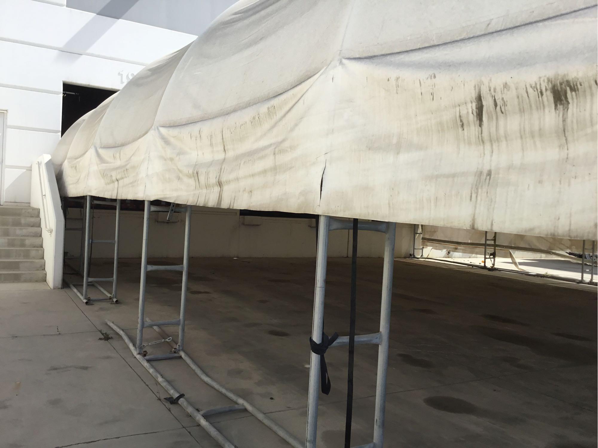 Approx. 50ft long X 40ft wide Vinyl Covered Utility Shelter