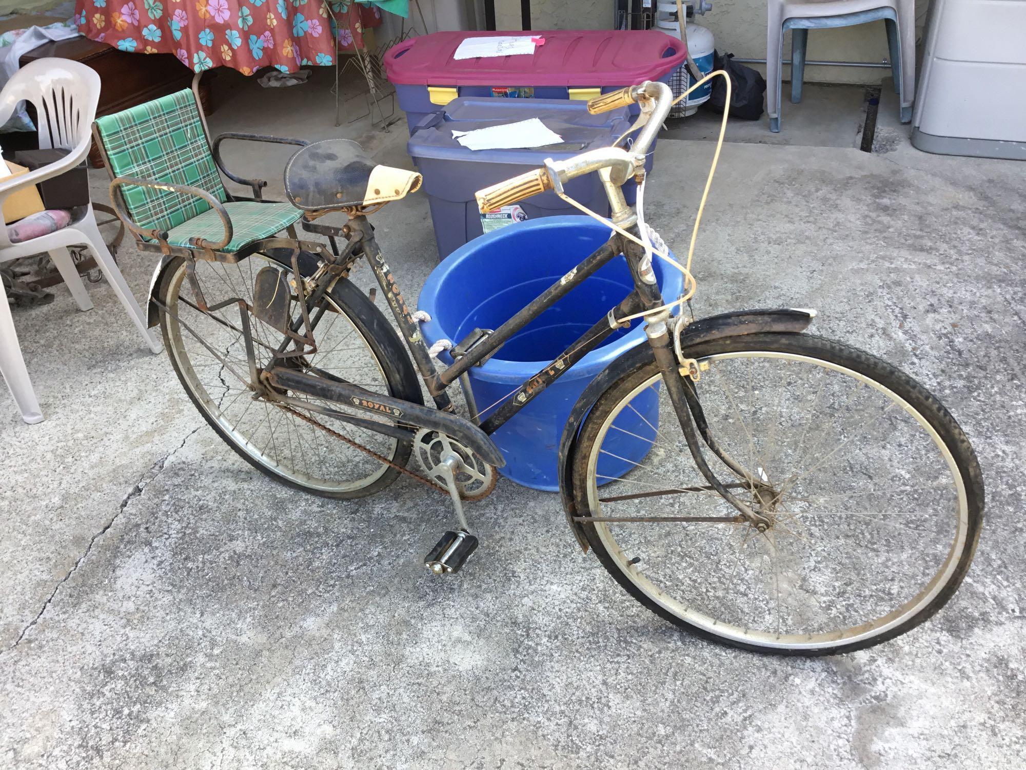 Vintage D.P. Harris Hdw Royal Bike w/Children?s Seat
