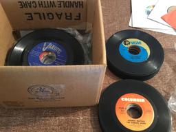 Large Lot of Assorted 45 Vinyl Records