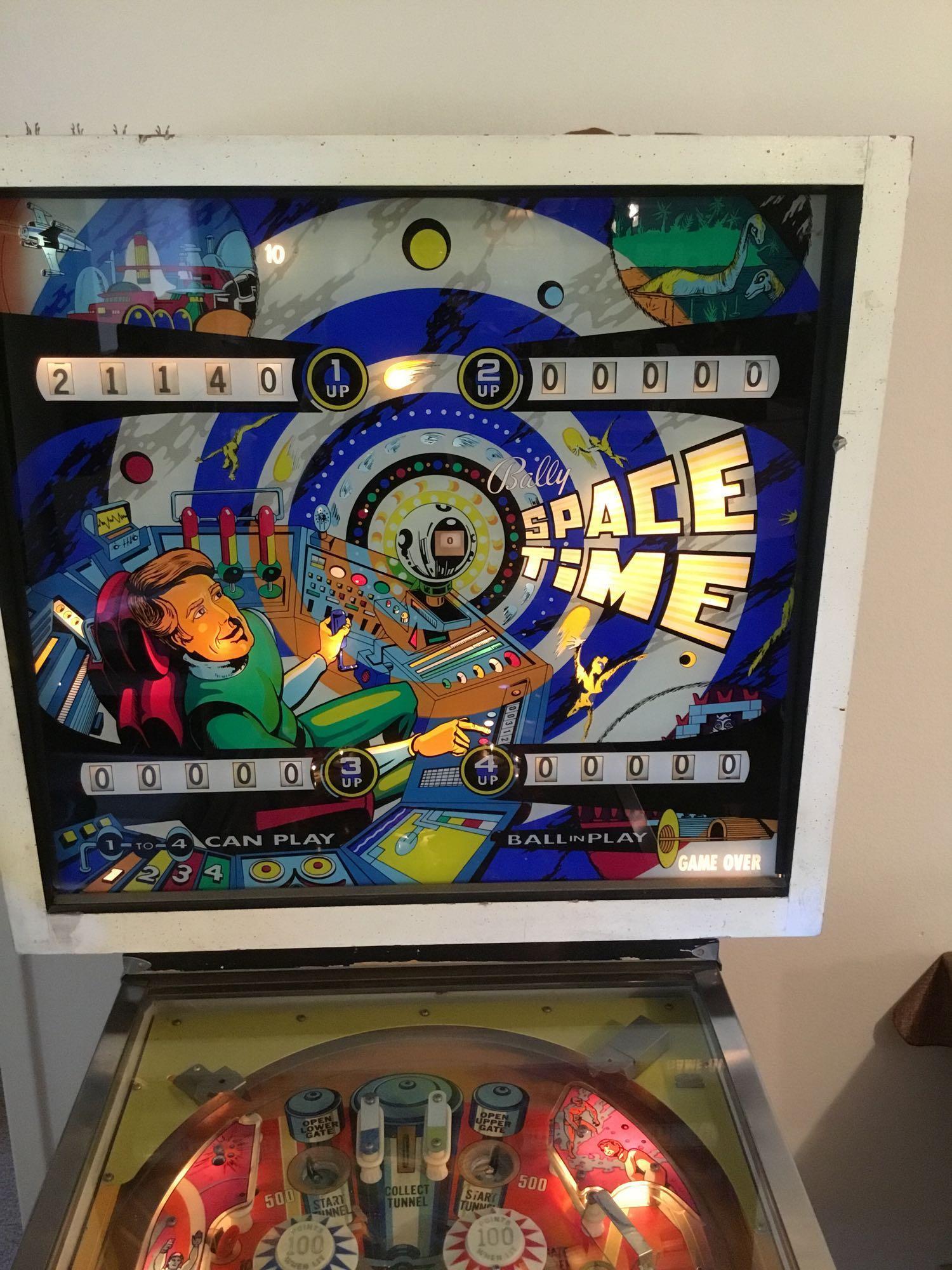 1972 Bally Space Time Pin Ball Machine