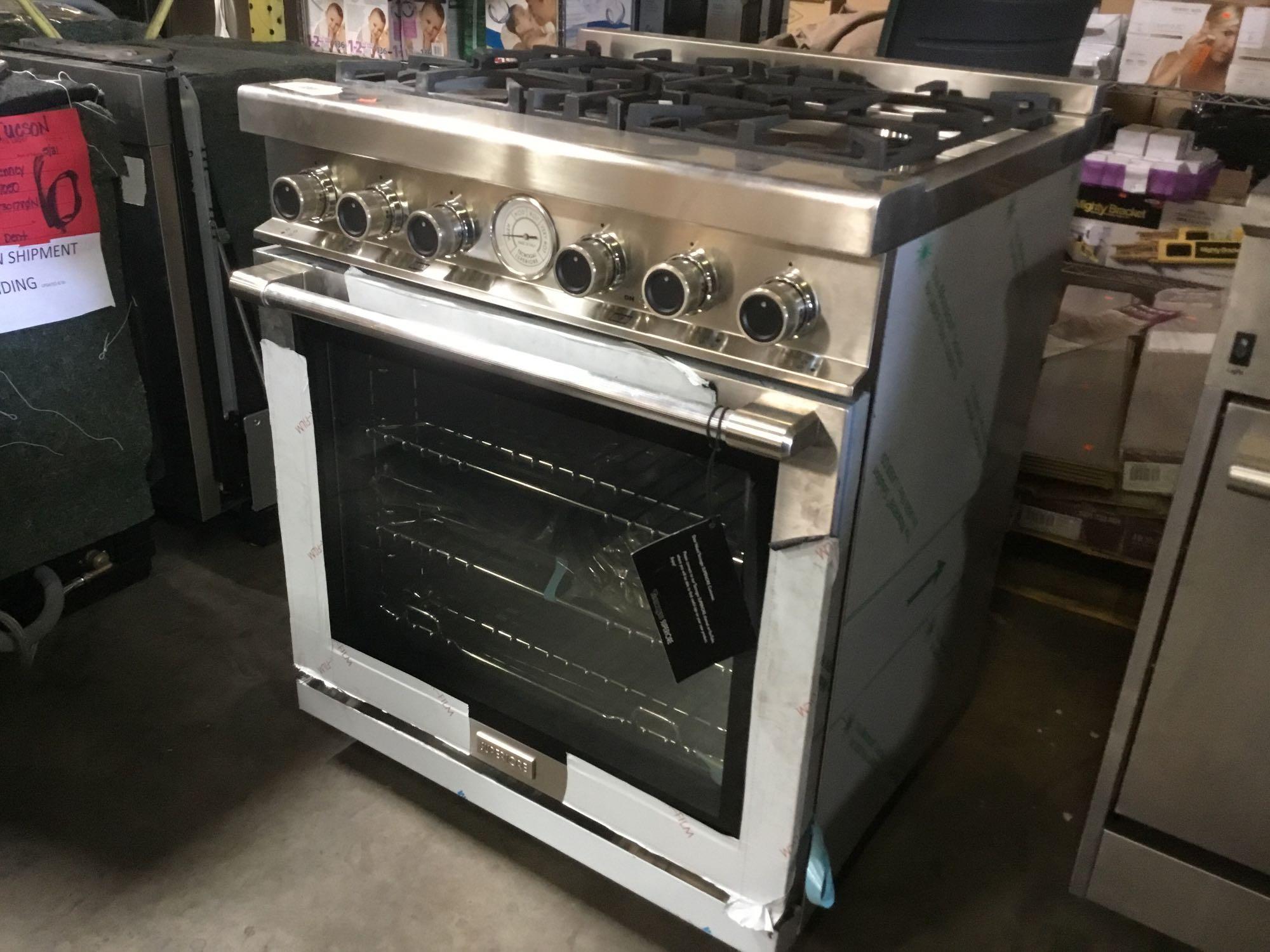 Stainless Steel Technogas Superiore 30 in. Freestanding Natural Gas Range