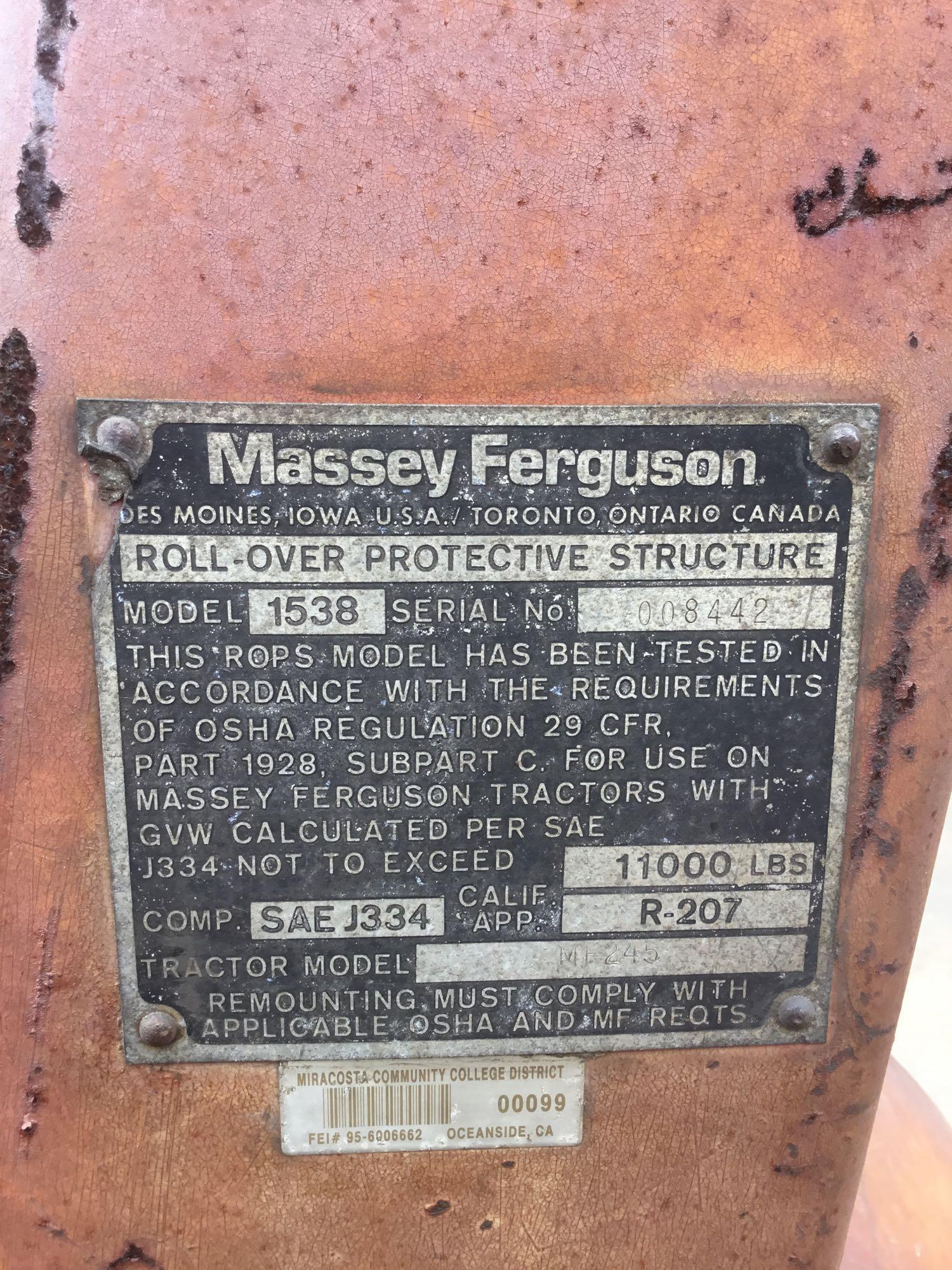 Vintage 1978 Massey Ferguson 245 Tractor