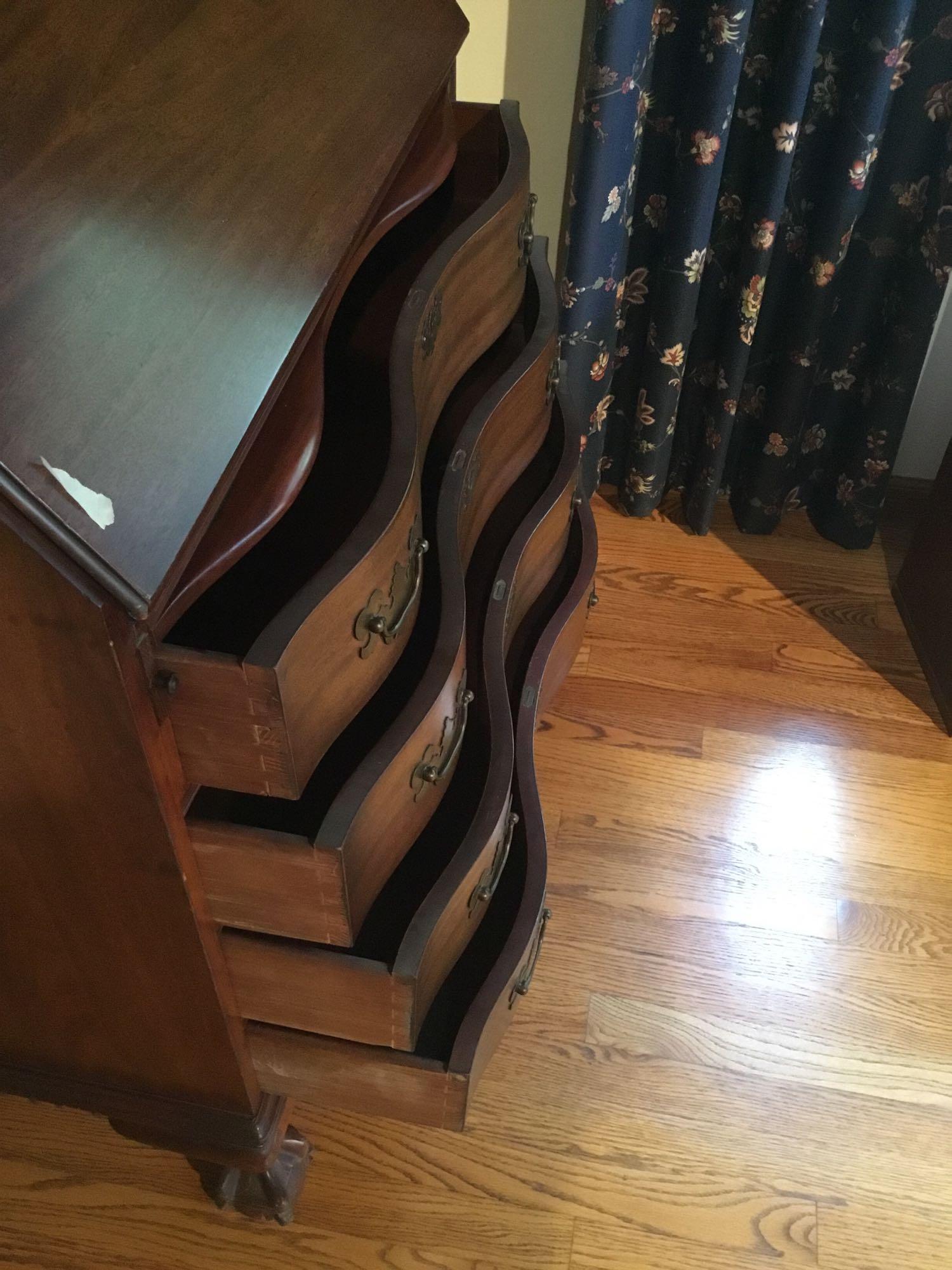 Vintage Mahogany Secretary Bookcase