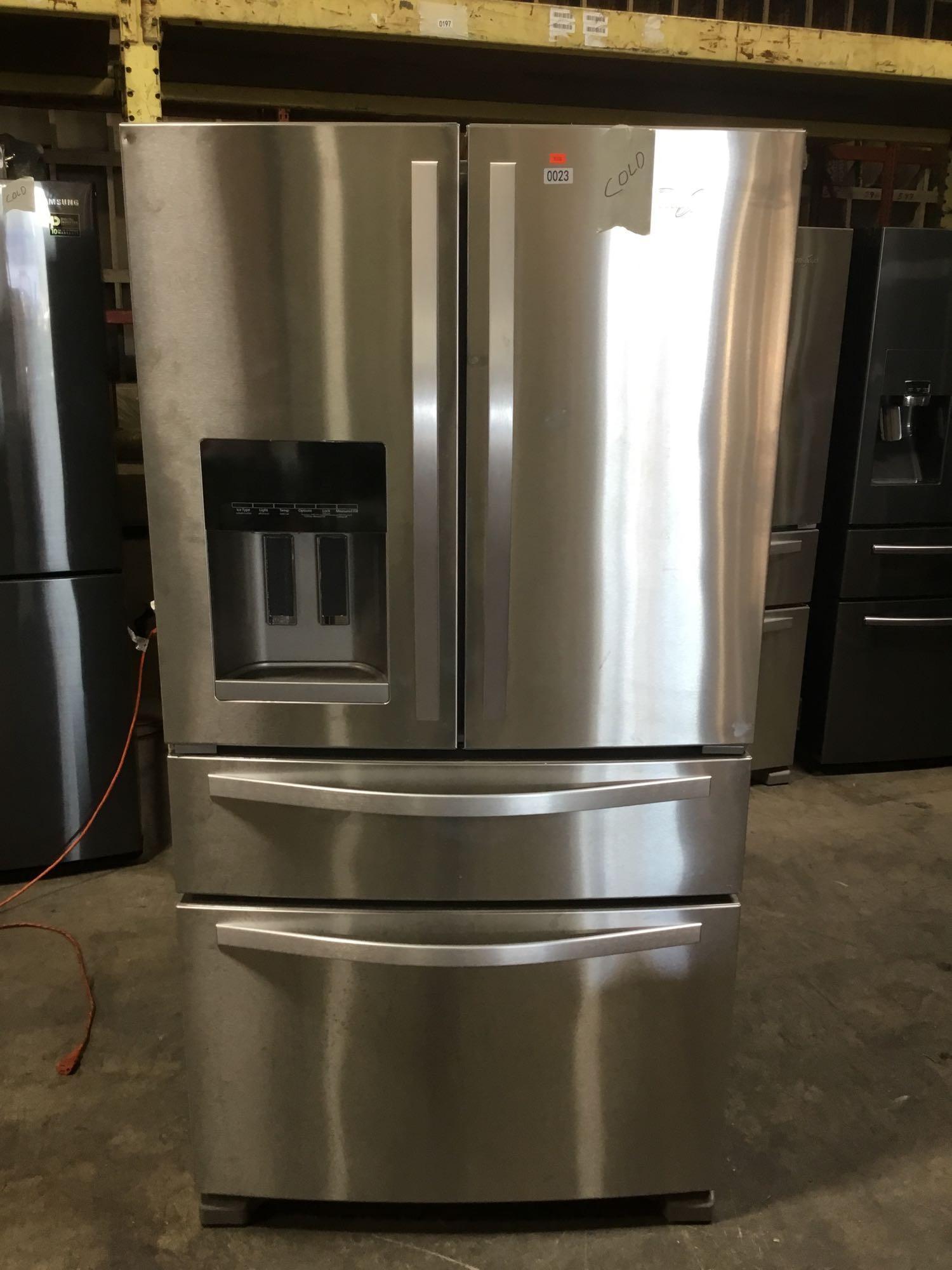 Whirlpool 36 in. Wide French Door Refrigerator with External Refrigerated Drawer**GETS COLD**