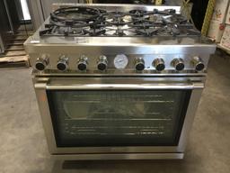 Tecnogas Superiore Next 36in. Panorama Stainless Steel Gas Range