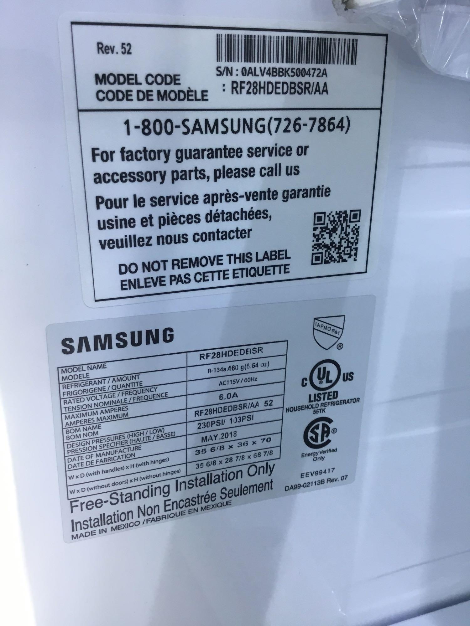 Samsung 28 cu. ft. French Door Food Showcase Refrigerator Stainless Steel