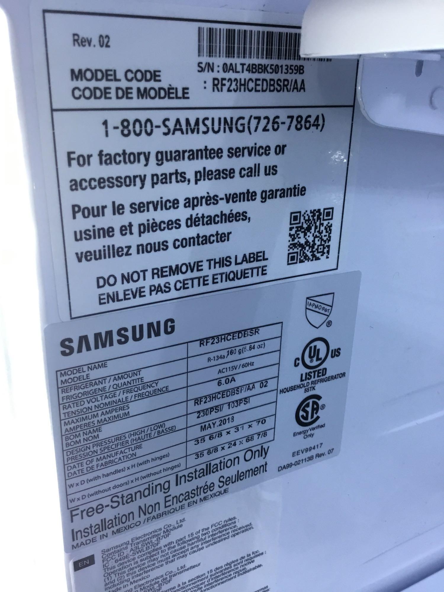 Samsung 23 cu. ft. French Door Refrigerator Stainless Steel