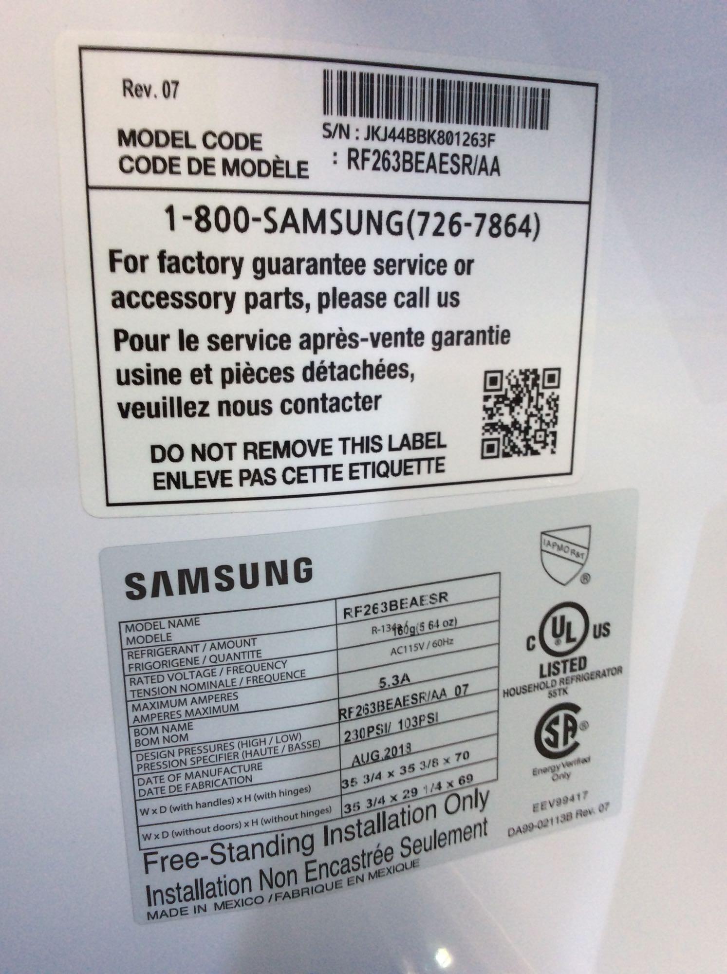 Samsung Stainless Steel 25 cu. ft. French Door Refrigerator