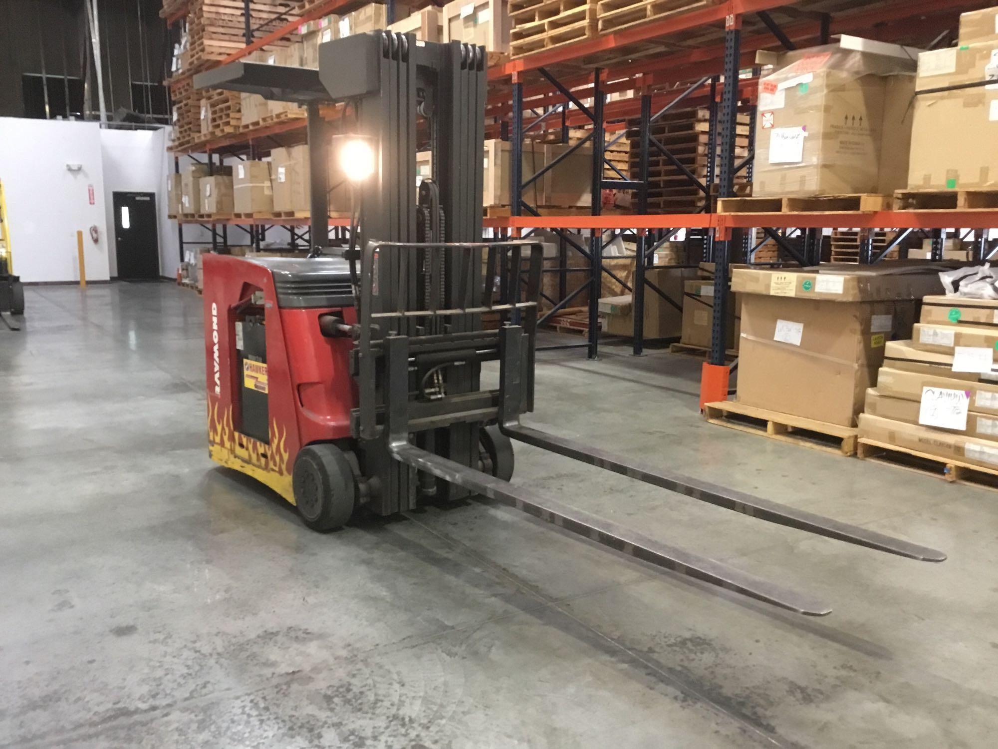 Raymond 3500 lb. Capacity Stand-Up Electric Forklift w/ 7 ft. Forks and Charger