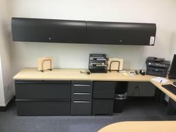 Desk, Cabinet and (2) Chairs Set