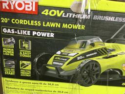 Ryobi 20in. Electric 40v Lithium Brushless Cordless Lawn Mower