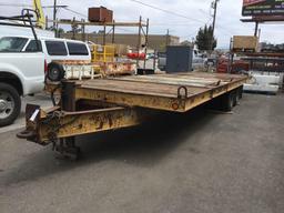 1987 27ft. Zieman Dual Wheel Tandem Axle Tilt Deck Trailer with G.V.W.R 24,700 lbs.