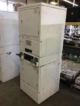 Speed Queen Commercial Double Stacked Coin Operated Gas Dryers ***TURNS ON NOT FULLY TESTED***NO