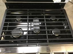 Whirlpool 6.0 Cu. Ft. Gas Double Oven Range with EZ 2 Lift Hinged Grates ***TURNS ON***