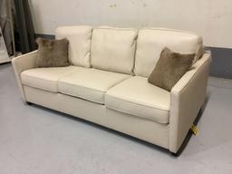 Palliser Furniture Cloud Z California Tulsa II Bisque Leather Queen Sleeper Sofa