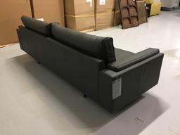 Fjords USA Inc. Seater Duo Anthracite Leather Endless Sofa