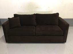 Dark-Brown Fabric Sofa