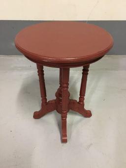 Guildmaster Round Red Side Table