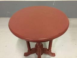 Guildmaster Round Red Side Table