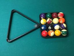 Global Billiards Table With Billard Ball Set and Triangle