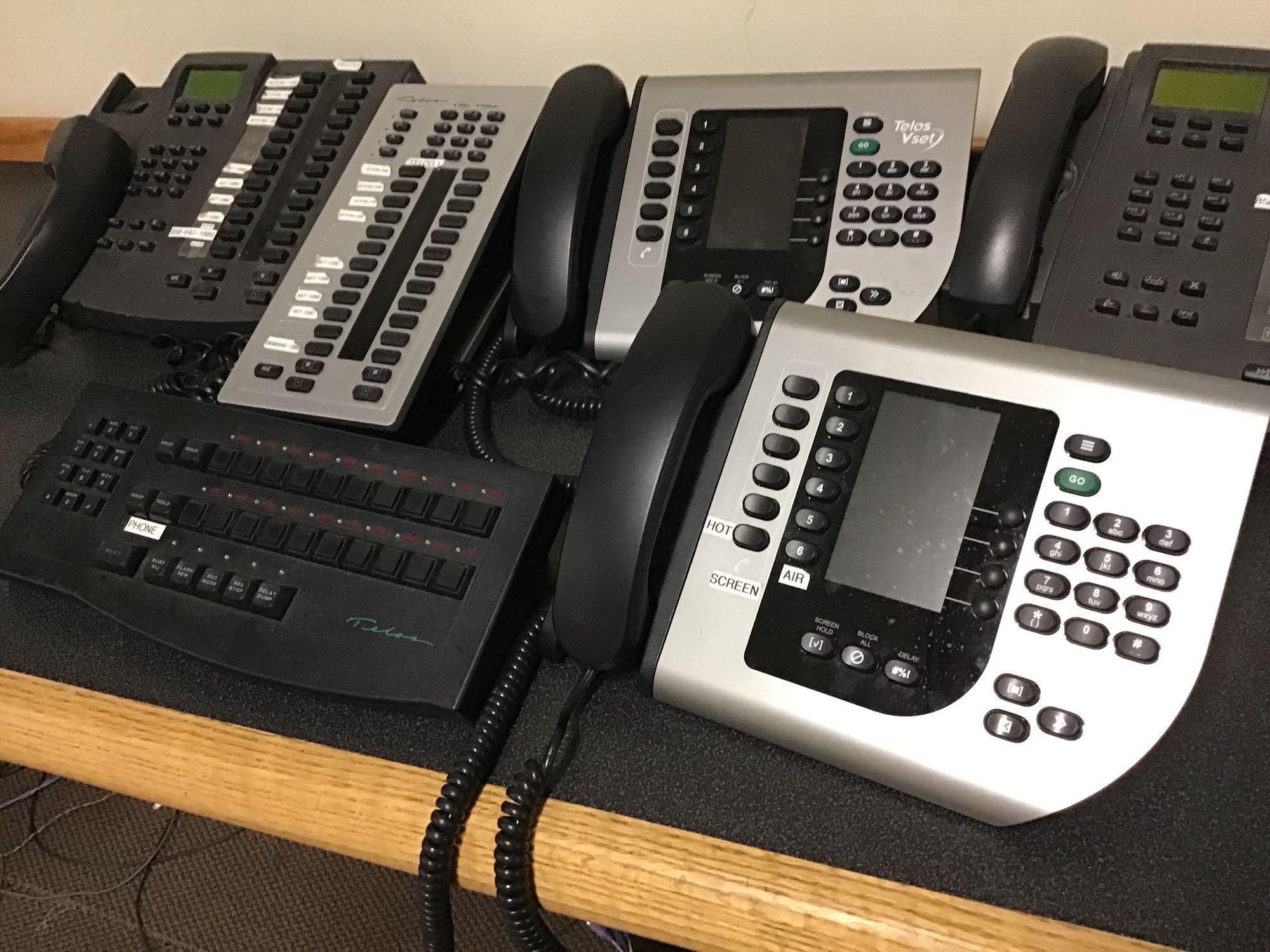 Lot of Assorted Telos Broadcast Telephone System Handsets, Rack Mount Units Etc.