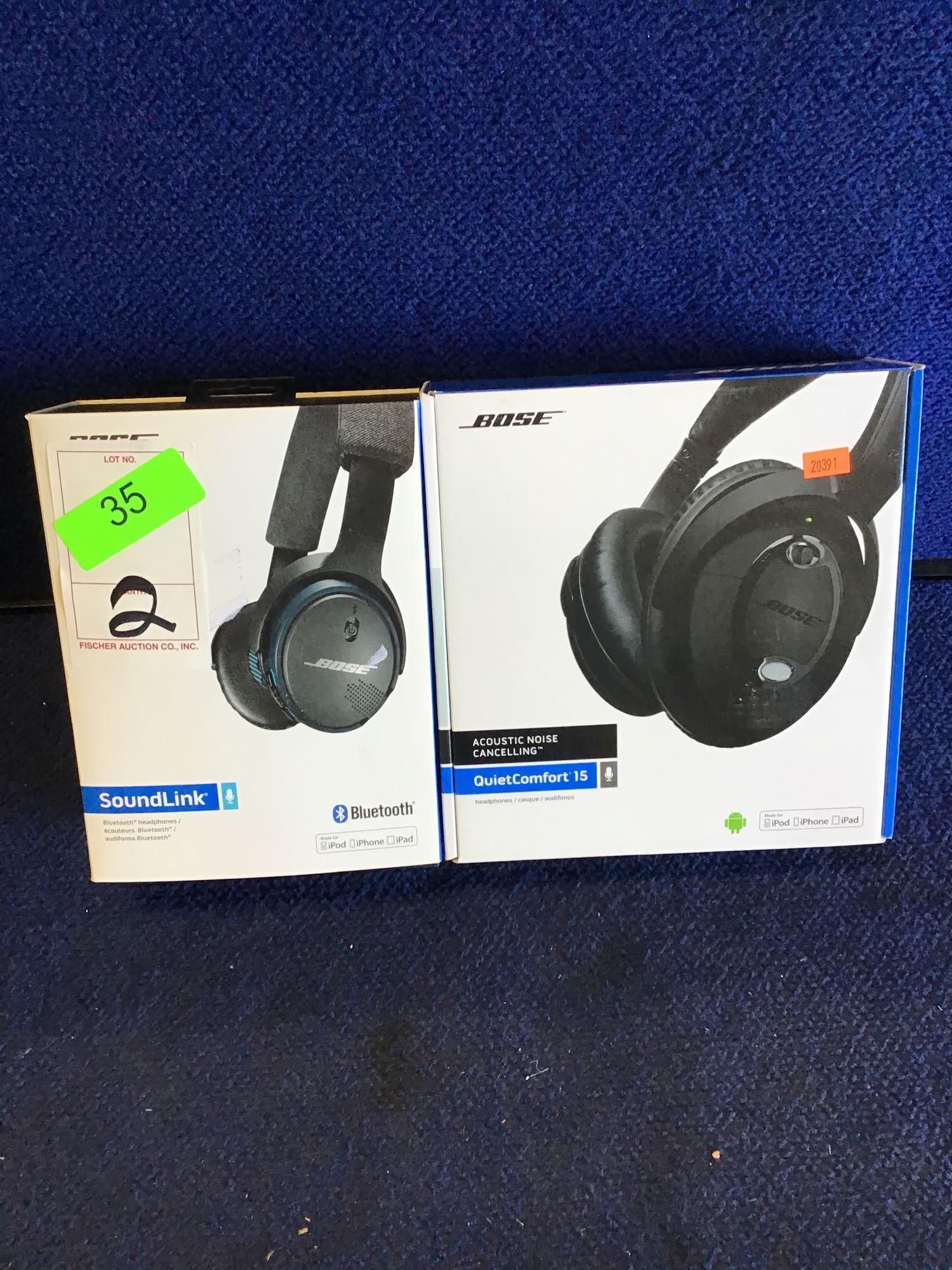 (2) Assorted Bose Noise Cancelling Headphones