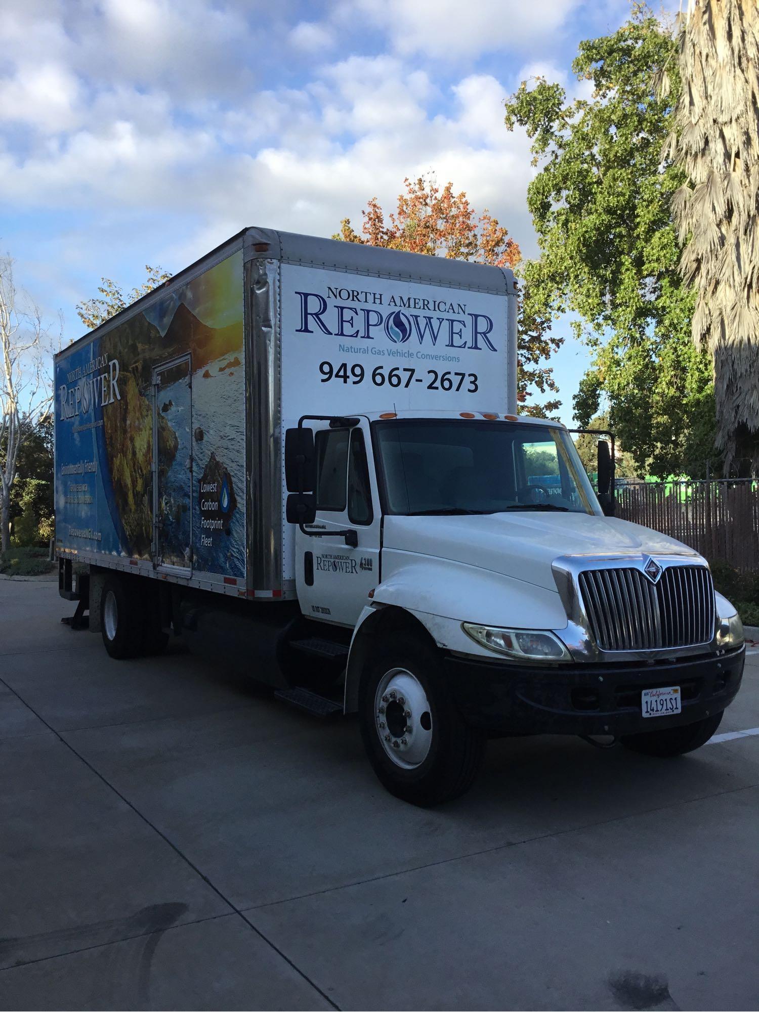 2002 International 4300 CNG Converted 24ft. Box Truck with Lift Gate and Side Access Door