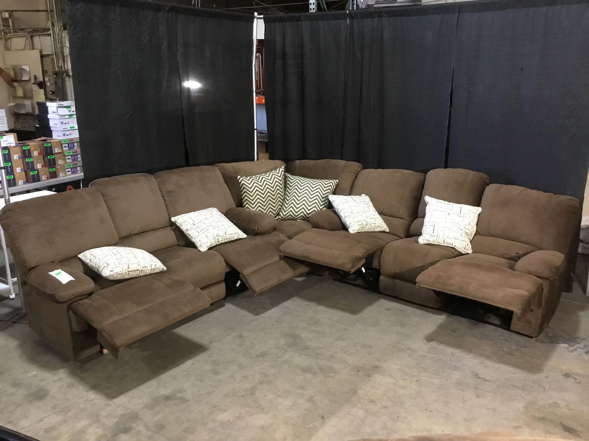 Brown Reclining 3 Piece Sectional