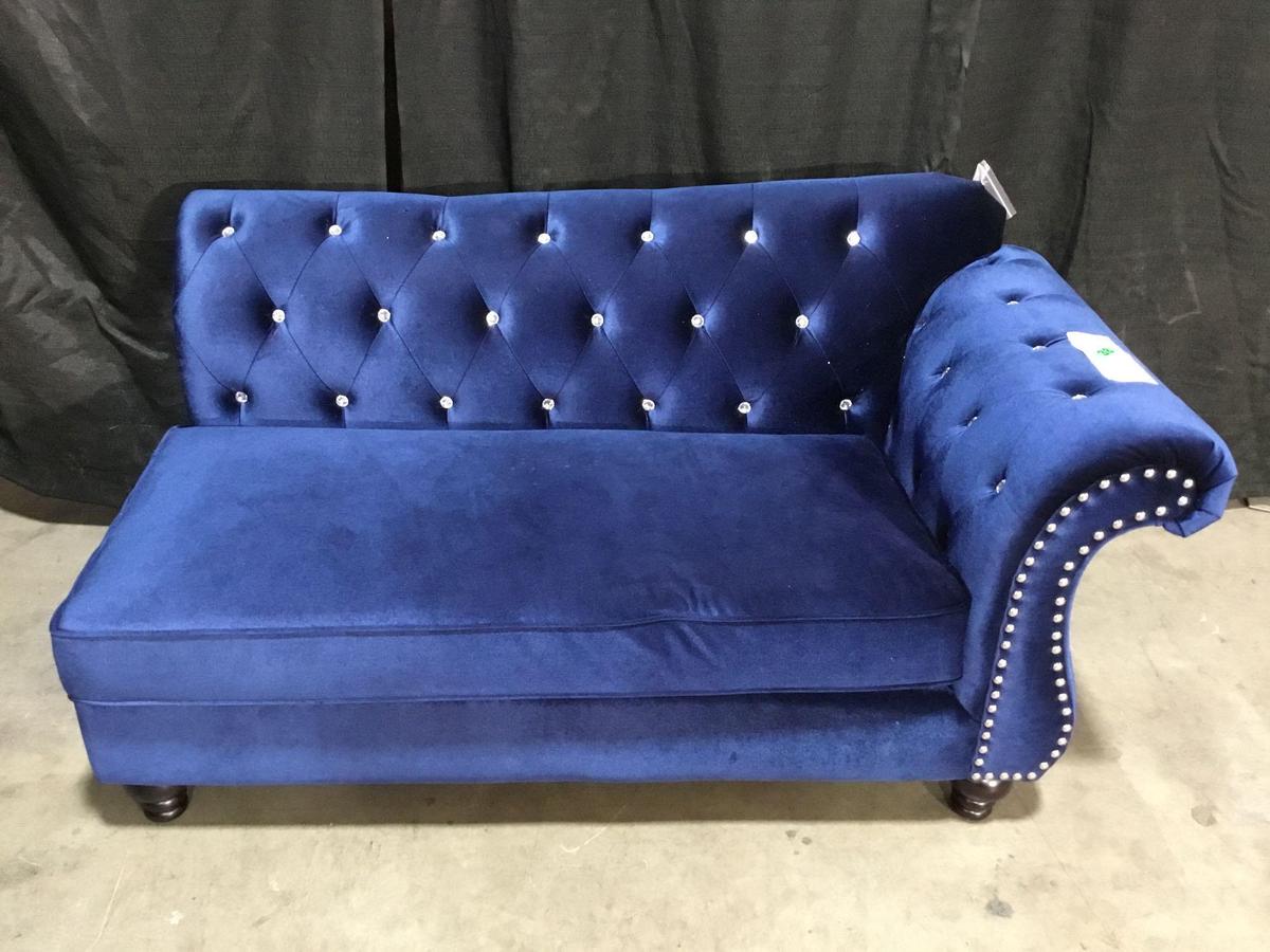 ***INCOMPLETE***Furniture Of America Blue Right Side Love Seat