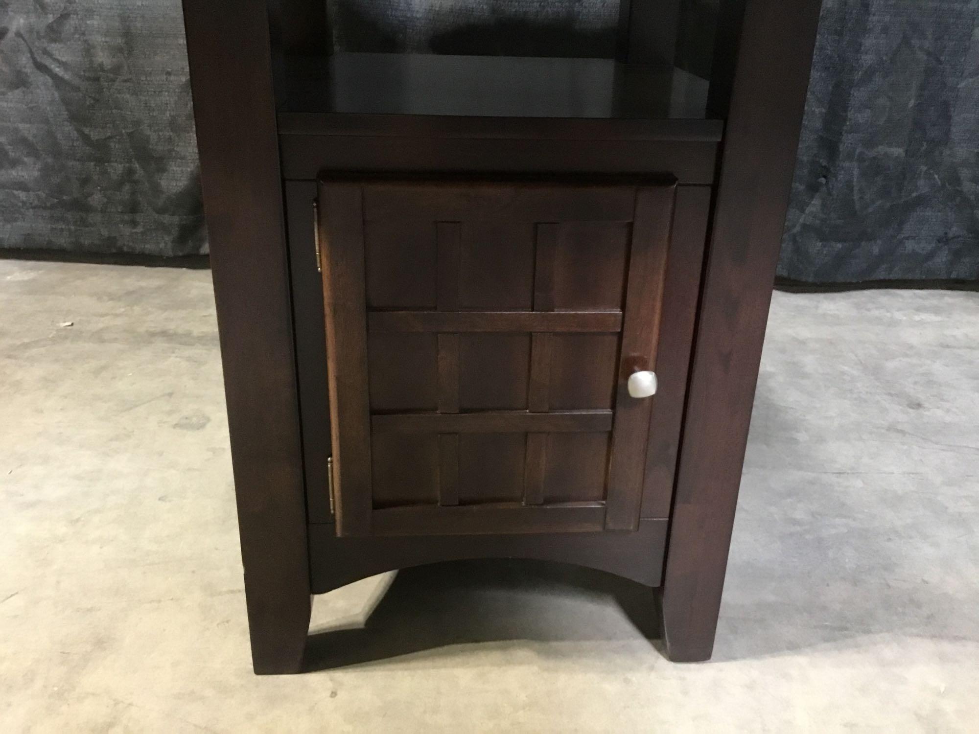 Coaster Cherry Table with Lazy Susan and (4) Chairs