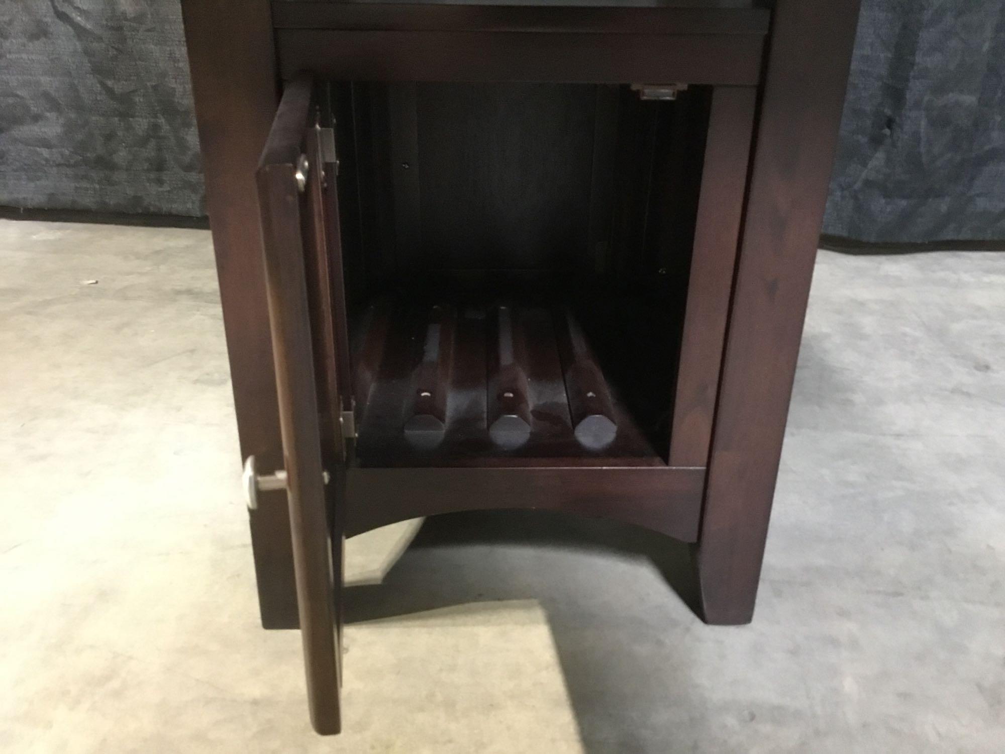 Coaster Cherry Table with Lazy Susan and (4) Chairs