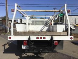 2002 Chevrolet C3500HD DRW 12Ft. Flatbed with Bed Mounted Fuel Tank and Electric Pump Side Boxes