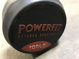 Powerfit 100LB Fixed-Weight Barbell
