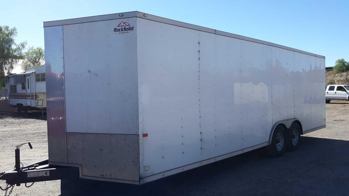 2020 Rock Solid 24ft Enclosed Cargo Trailer with Rear Ramp and Side Access Door