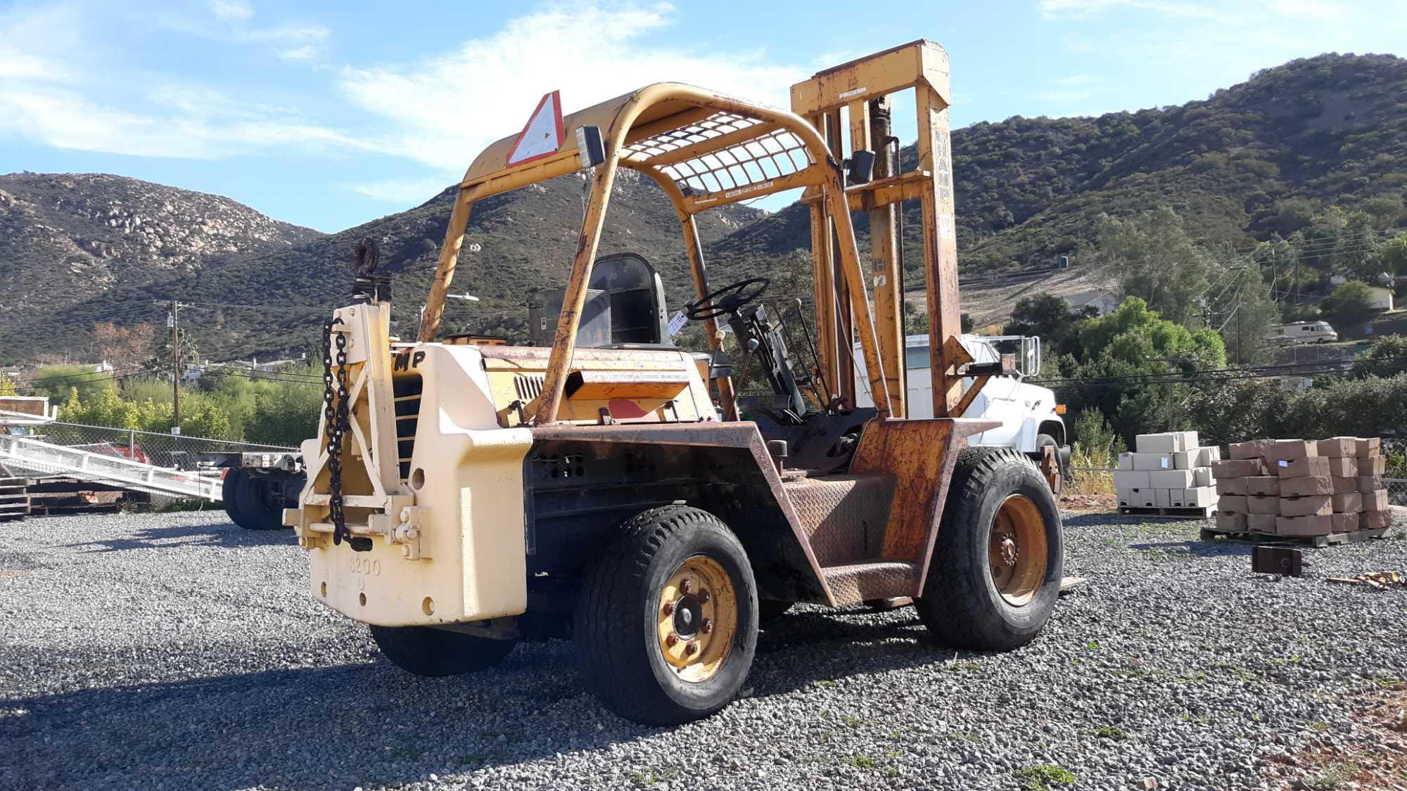 Champ 8,000lbs Capacity Rough Terrain Towable Diesel Forklift