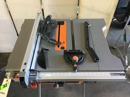 Ridgid 120V 10 in. Table Saw with Folding Stand*WORKS*MISSING HARDWARE*