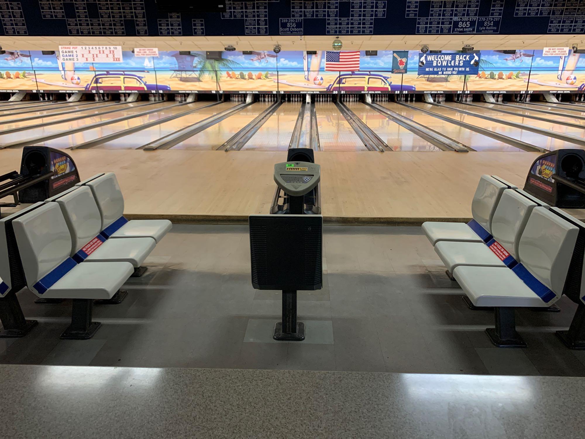 (2) Bowling Lanes with Brunswick A2 Pinsetter Machines, Electric Scoring System and Seating