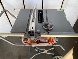 RIDGID 10 in. Pro Jobsite Table Saw with Stand*TURNS ON*COMPLETE*