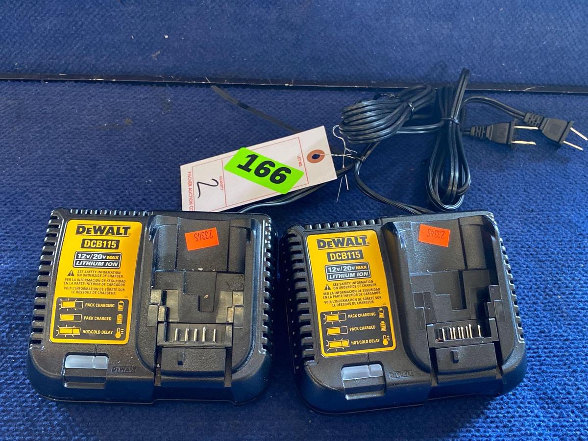 (2) DEWALT 12V-20V Lithium-Ion Battery Chargers