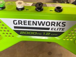 Greenworks 2000 PSI Electric Pressure Washer*TURNS ON*MISSING WAND AND HOSE*