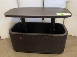 Plastic Patio Coffee Table With Storage