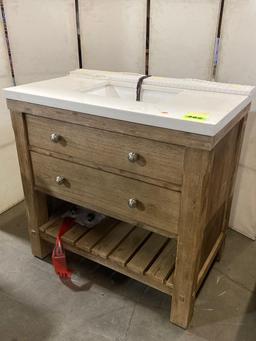 Elbe Rustic 36 in. Single Sink Vanity by Northridge Home